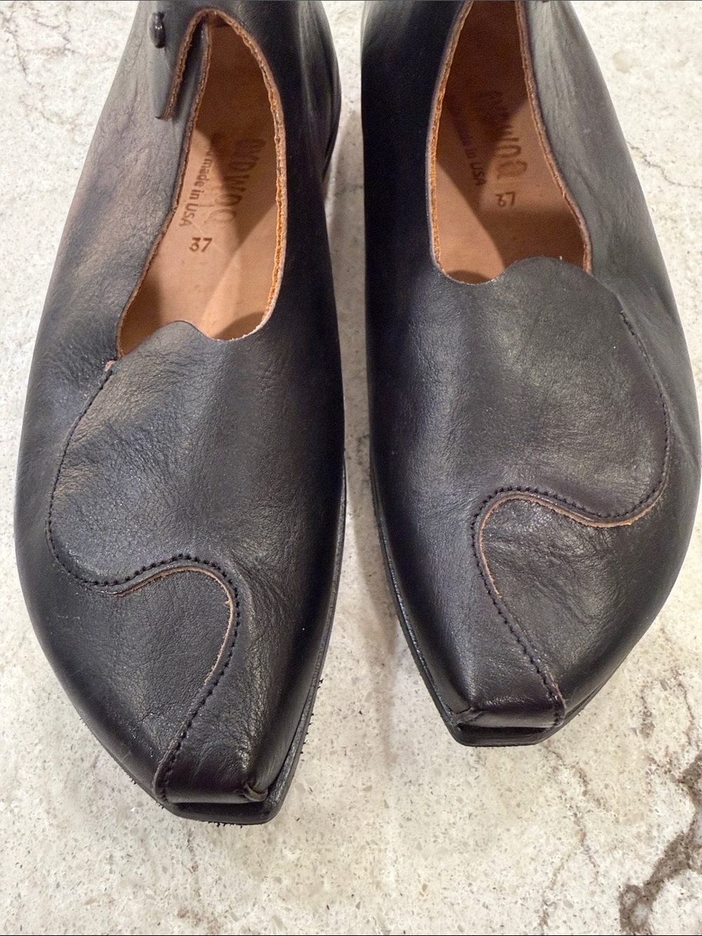 Women’s Black Leather Slip-On Loafers - Picture 4 of 6